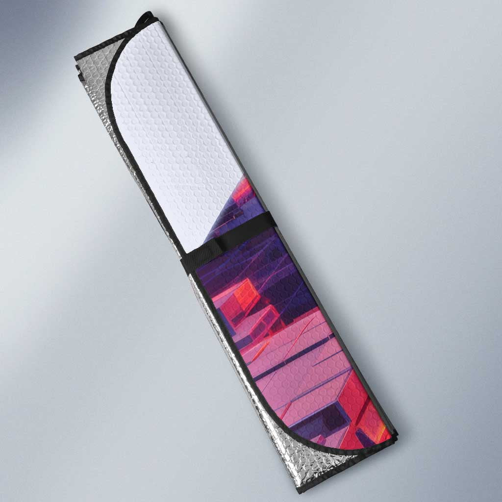 Friend Not Found Konosuba Tribute Auto Sun Shade Vaporwave Digital Nostalgia Style