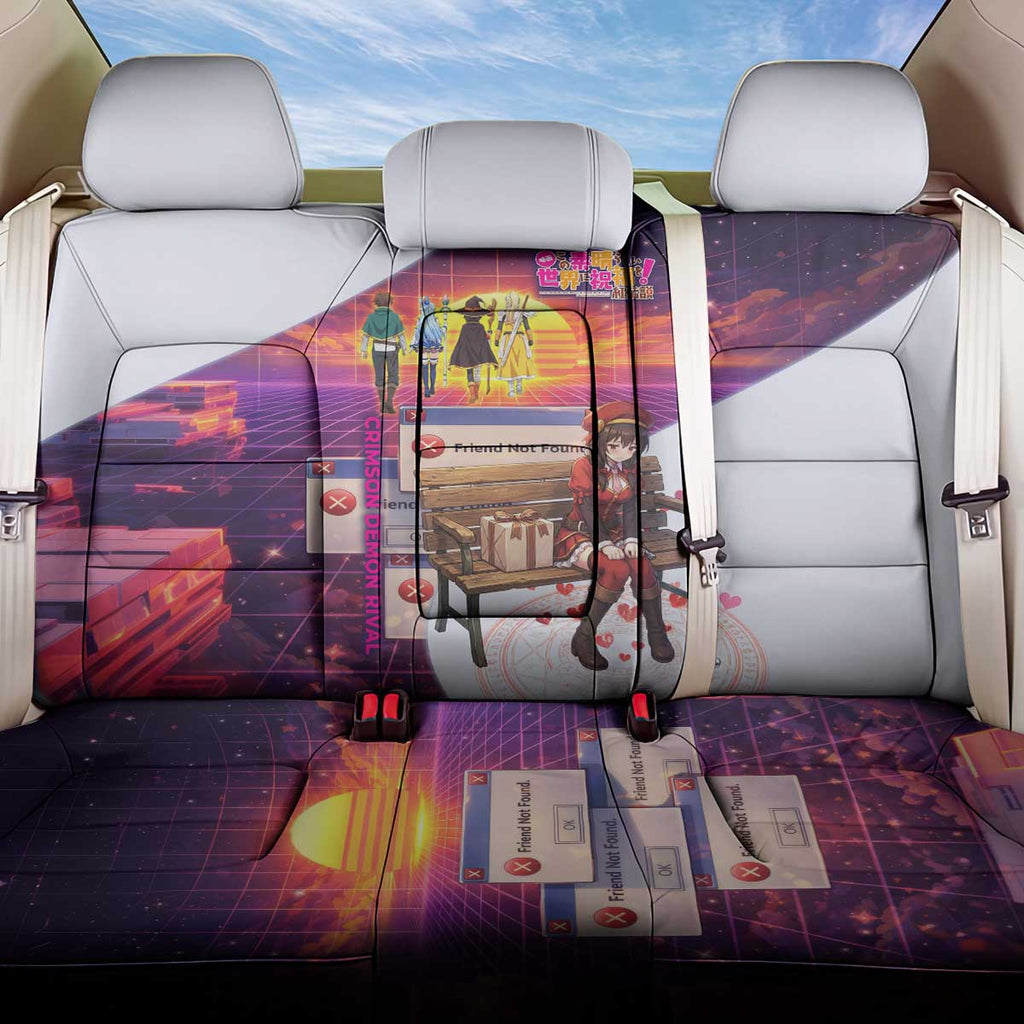 Friend Not Found Konosuba Tribute Back Car Seat Cover Vaporwave Digital Nostalgia Style