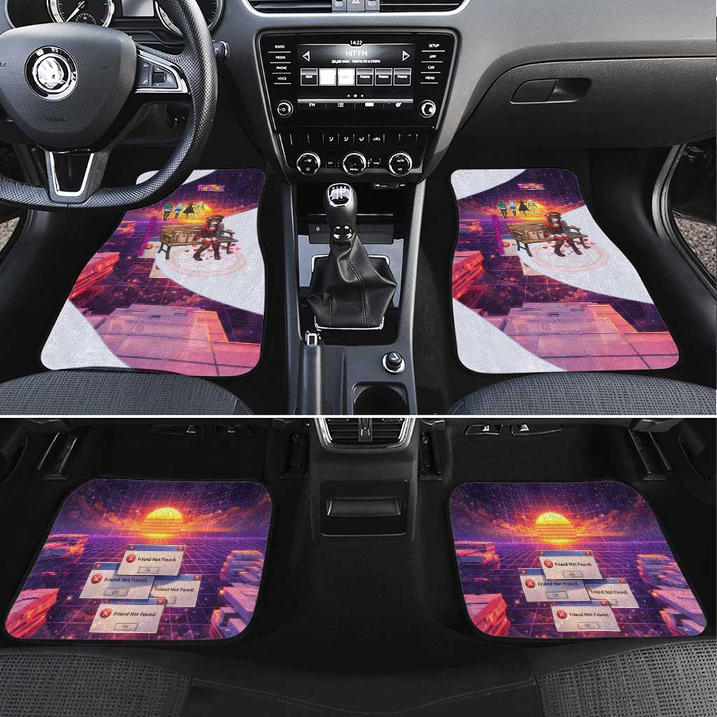 Friend Not Found Konosuba Tribute Car Mats Vaporwave Digital Nostalgia Style