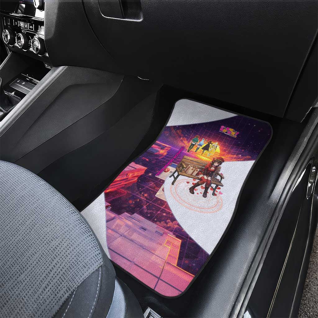Friend Not Found Konosuba Tribute Car Mats Vaporwave Digital Nostalgia Style