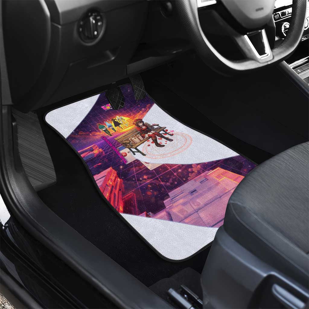 Friend Not Found Konosuba Tribute Car Mats Vaporwave Digital Nostalgia Style