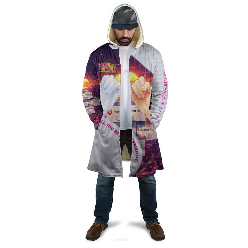 Friend Not Found Konosuba Tribute Cloak Vaporwave Digital Nostalgia Style