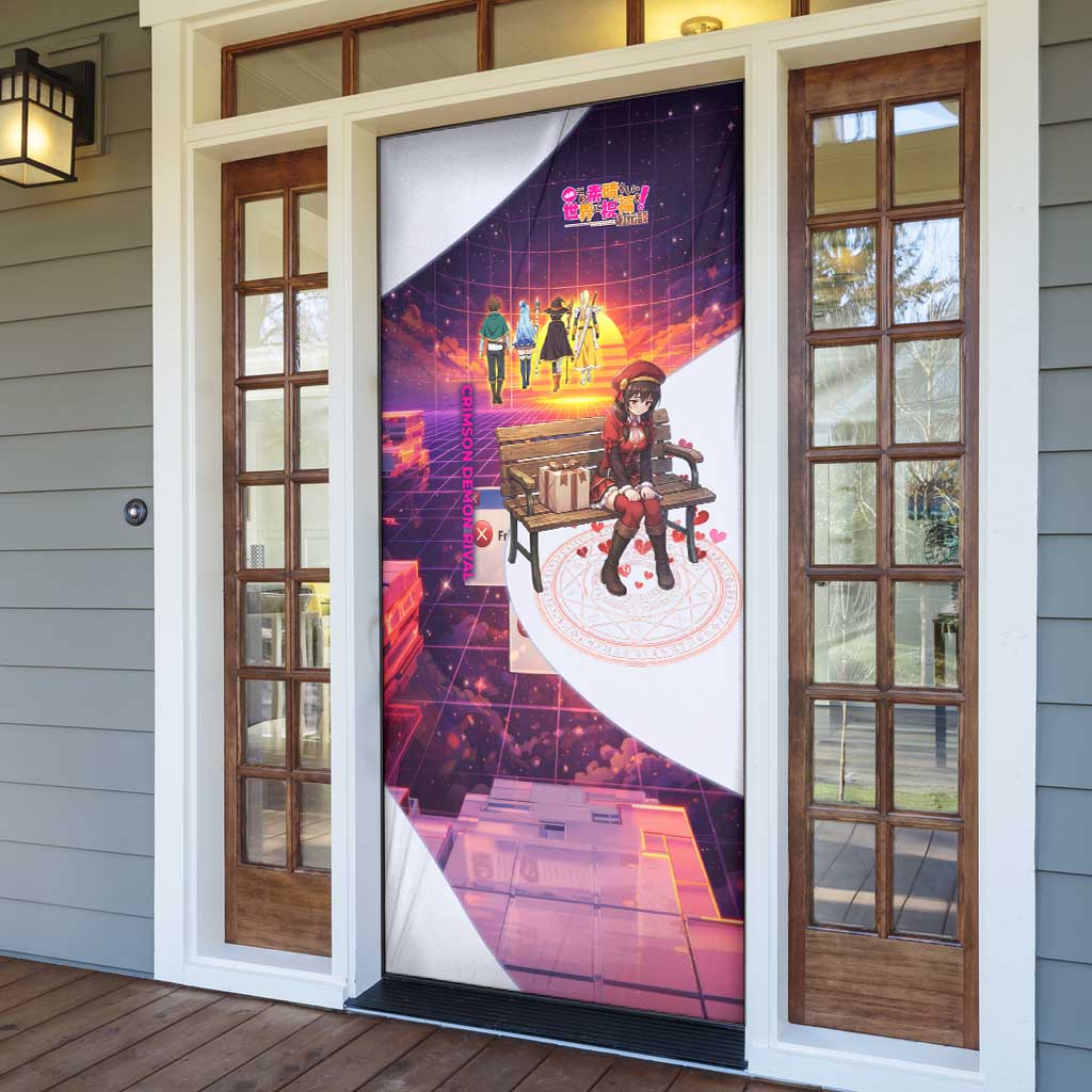 Friend Not Found Konosuba Tribute Door Cover Vaporwave Digital Nostalgia Style