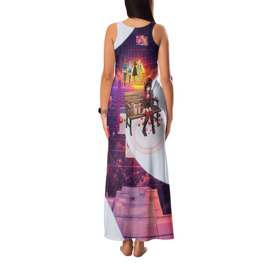 Friend Not Found Konosuba Tribute Family Matching Tank Maxi Dress and Hawaiian Shirt Vaporwave Digital Nostalgia Style