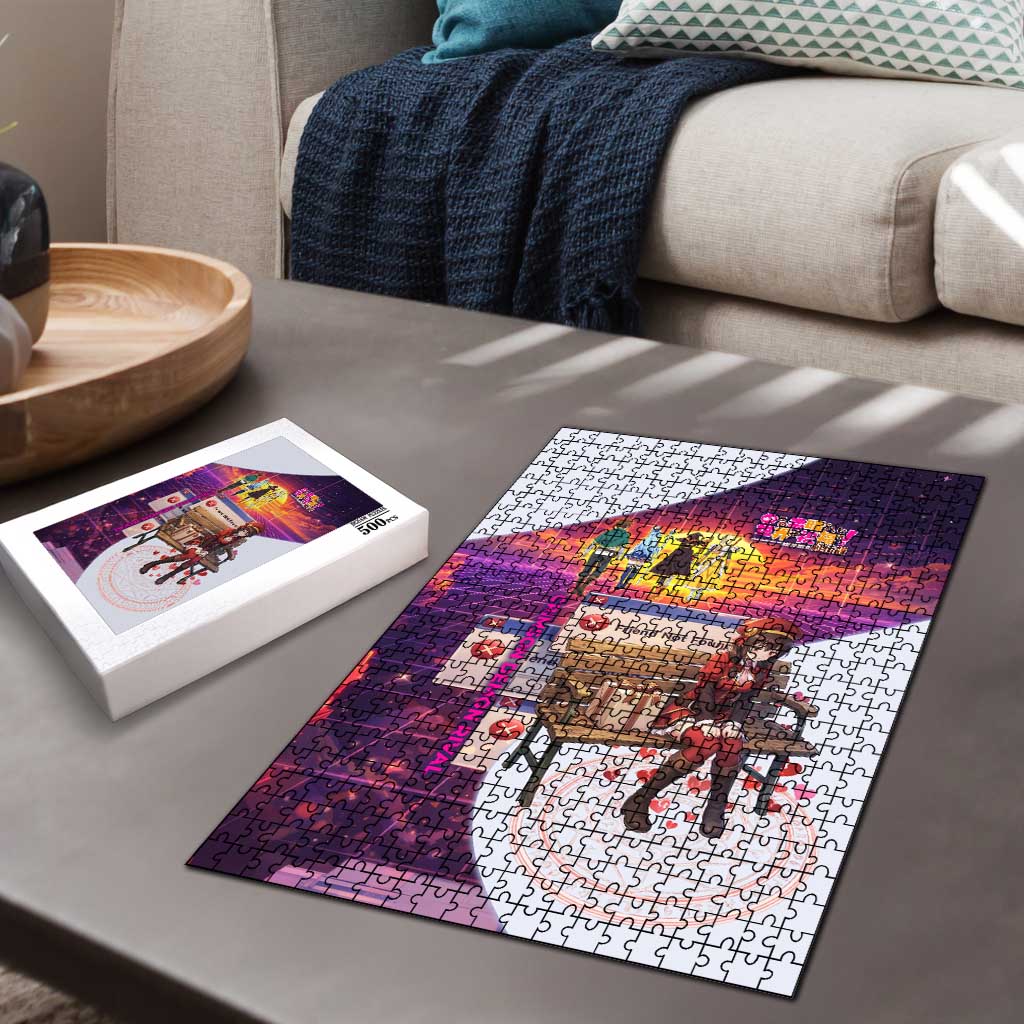 Friend Not Found Konosuba Tribute Puzzle Vaporwave Digital Nostalgia Style