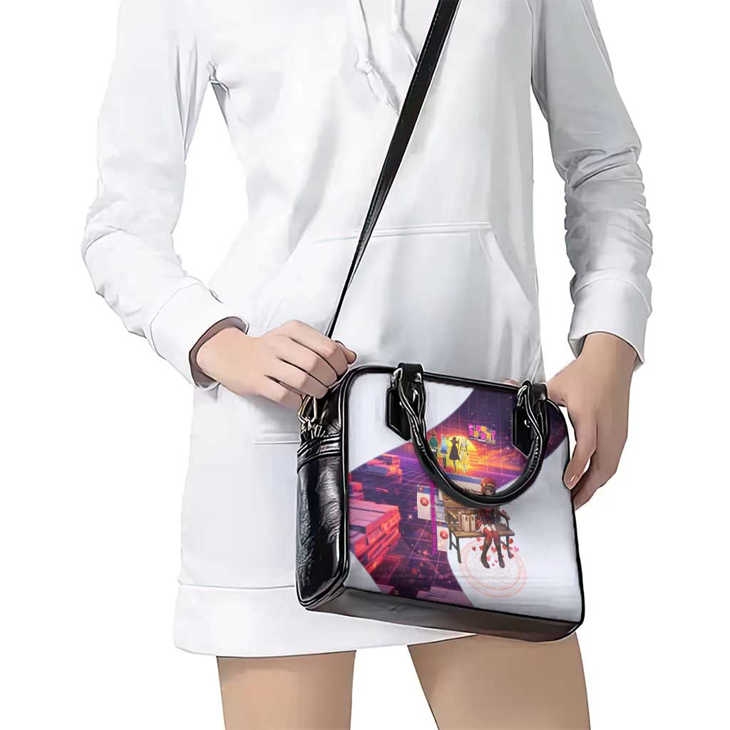 Friend Not Found Konosuba Tribute Shoulder Handbag Vaporwave Digital Nostalgia Style