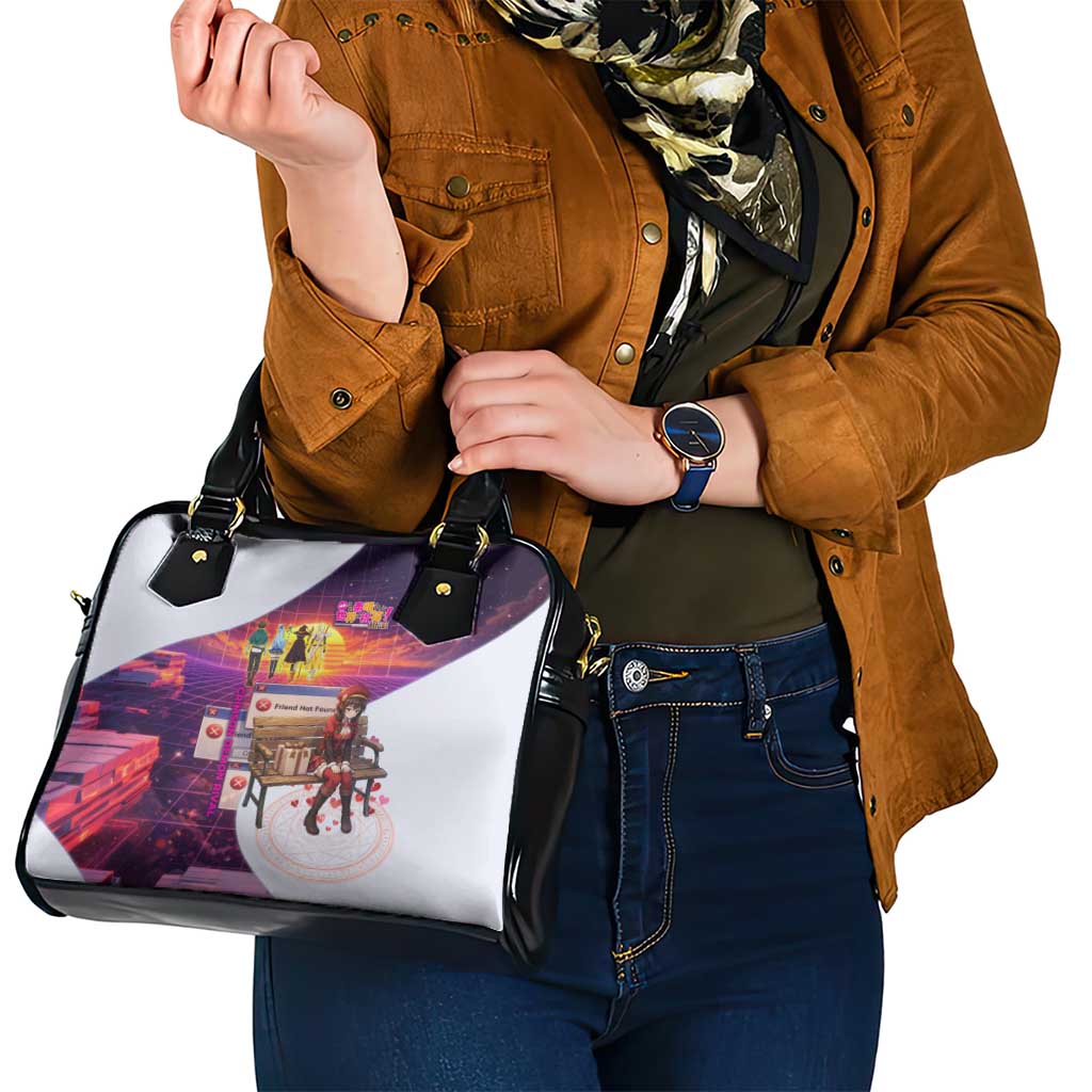 Friend Not Found Konosuba Tribute Shoulder Handbag Vaporwave Digital Nostalgia Style