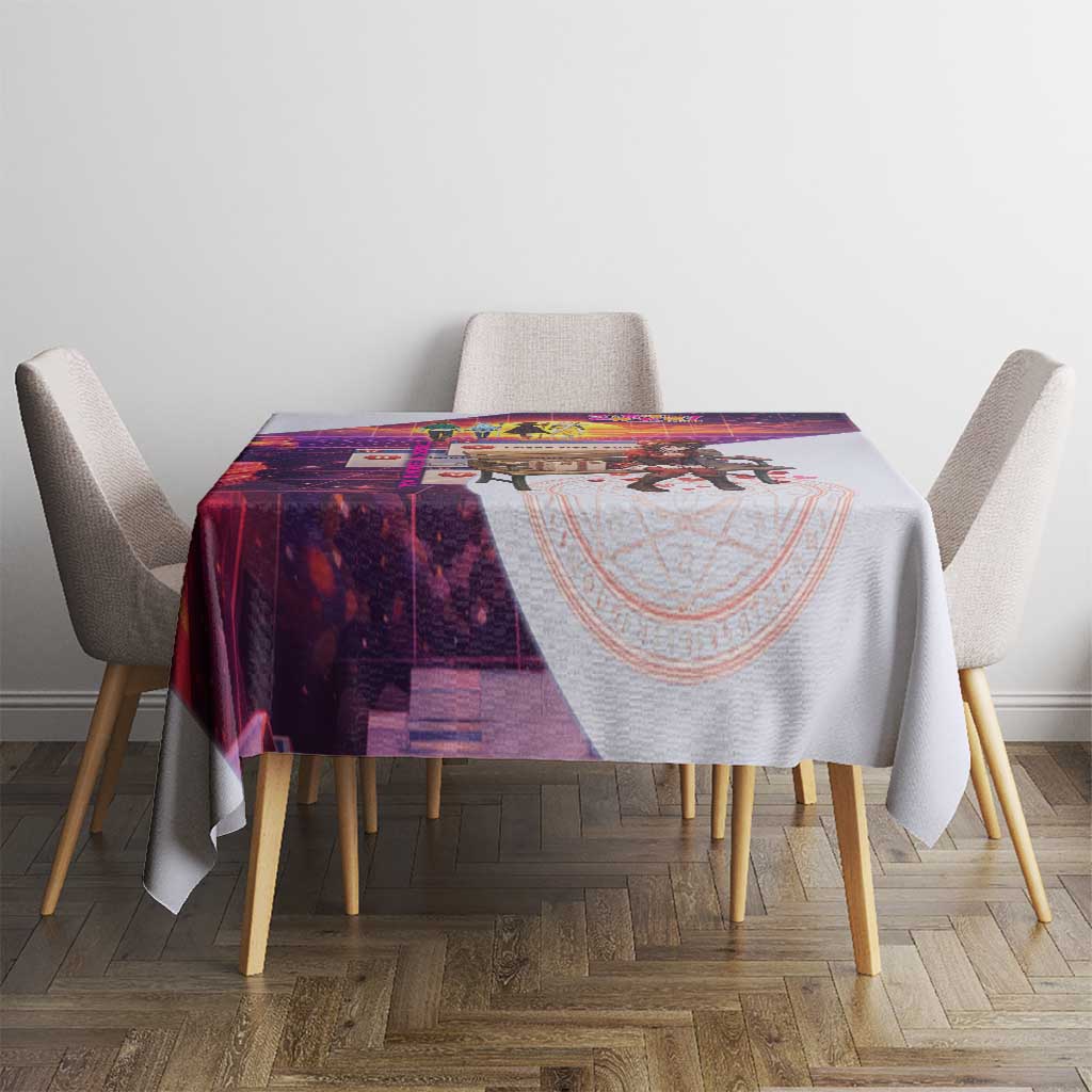 Friend Not Found Konosuba Tribute Tablecloth Vaporwave Digital Nostalgia Style