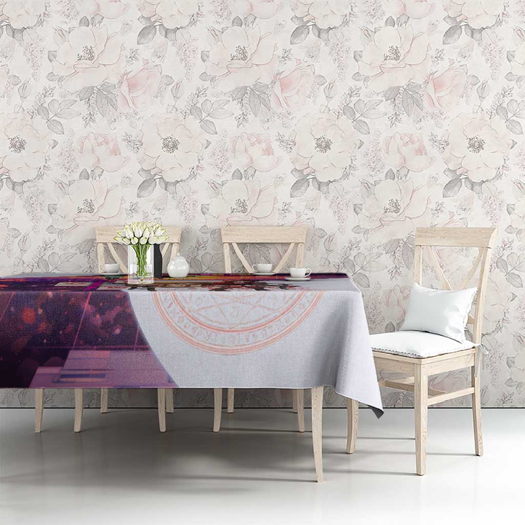 Friend Not Found Konosuba Tribute Tablecloth Vaporwave Digital Nostalgia Style