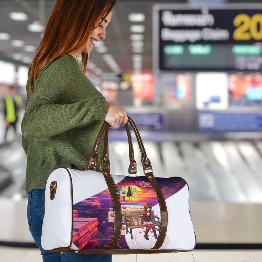 Friend Not Found Konosuba Tribute Travel Bag Vaporwave Digital Nostalgia Style