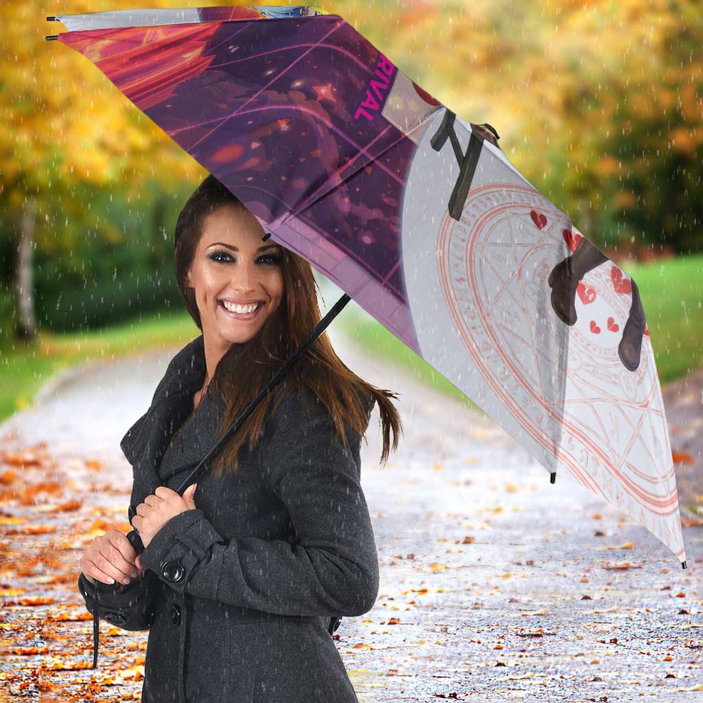 Friend Not Found Konosuba Tribute Umbrella Vaporwave Digital Nostalgia Style