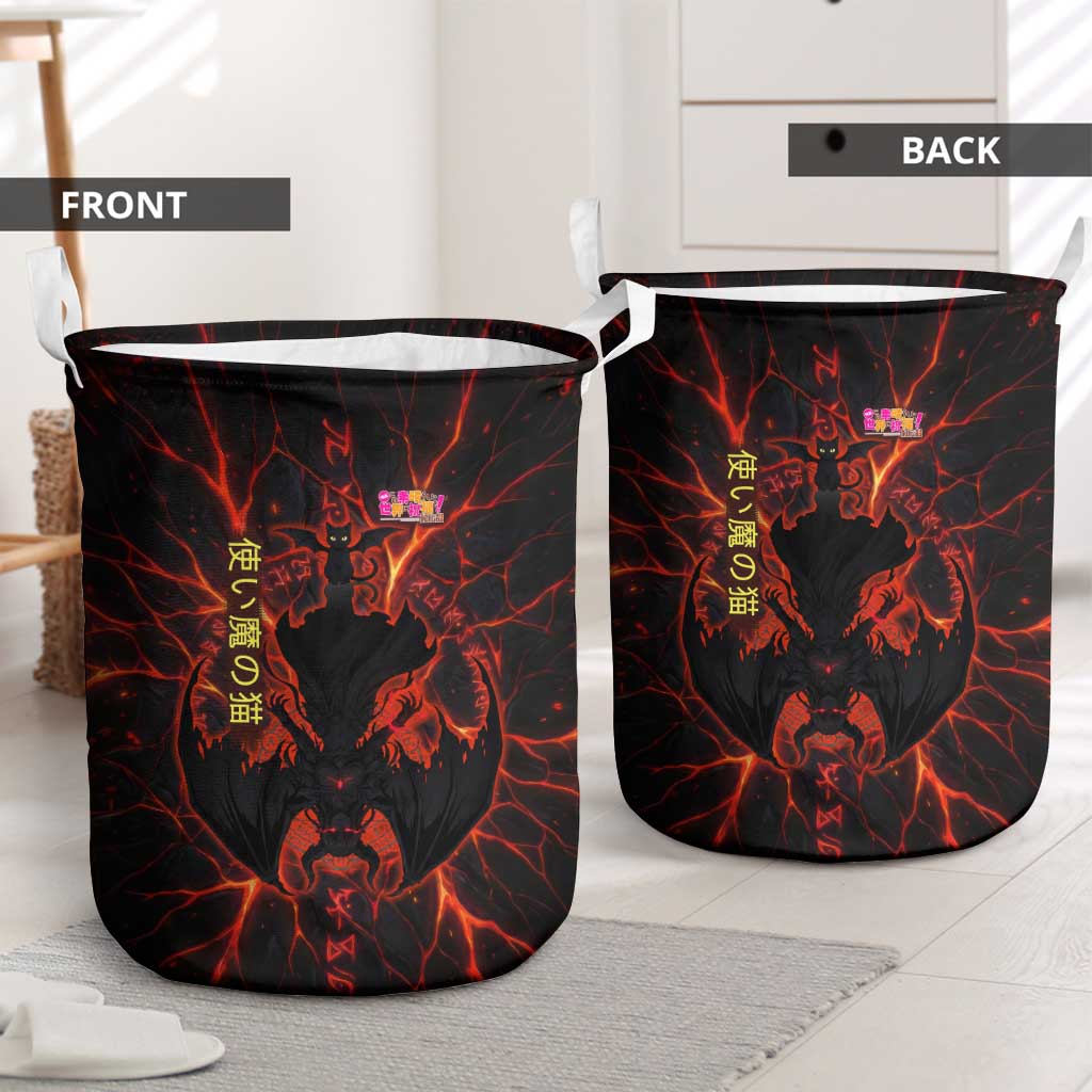 Chomosuke Demon Familiar Laundry Basket Infernal Rune Flame Art Style