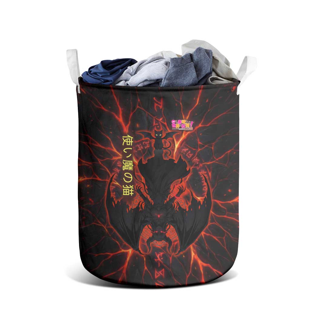 Chomosuke Demon Familiar Laundry Basket Infernal Rune Flame Art Style