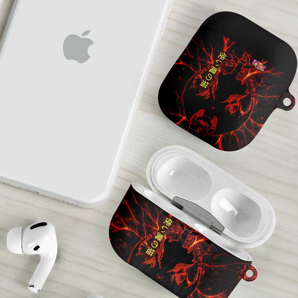 Chomosuke Demon Familiar AirPods Case Infernal Rune Flame Art Style