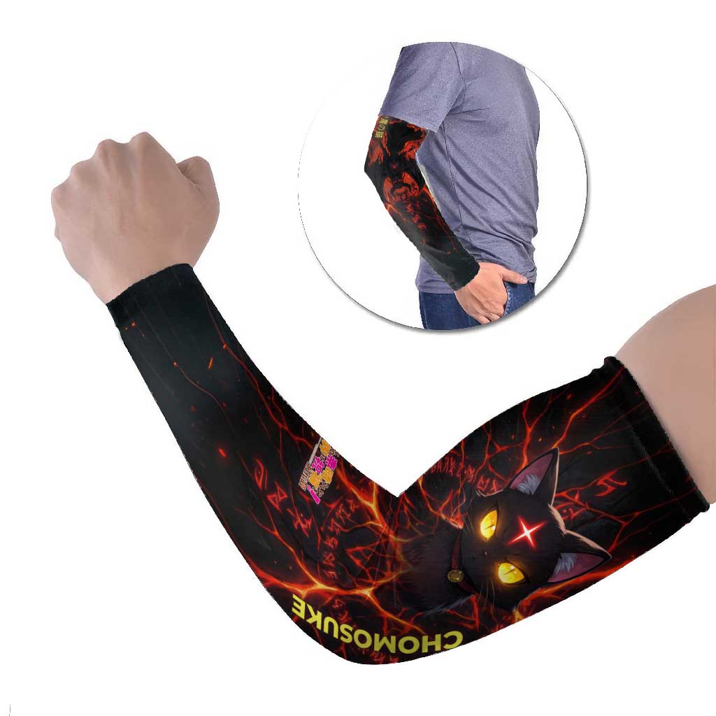 Chomosuke Demon Familiar Arm Sleeves Infernal Rune Flame Art Style