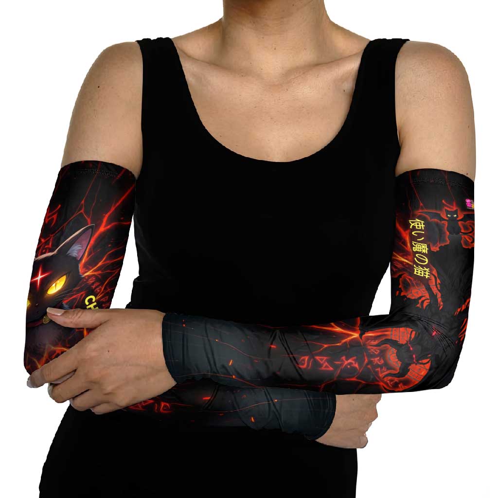 Chomosuke Demon Familiar Arm Sleeves Infernal Rune Flame Art Style