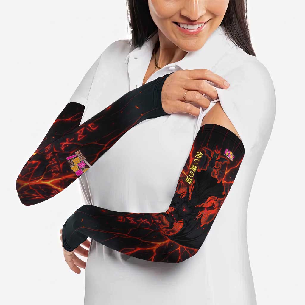Chomosuke Demon Familiar Arm Sleeves Infernal Rune Flame Art Style