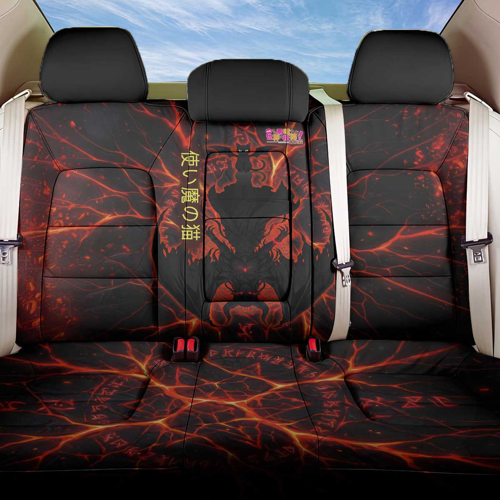 Chomosuke Demon Familiar Back Car Seat Cover Infernal Rune Flame Art Style