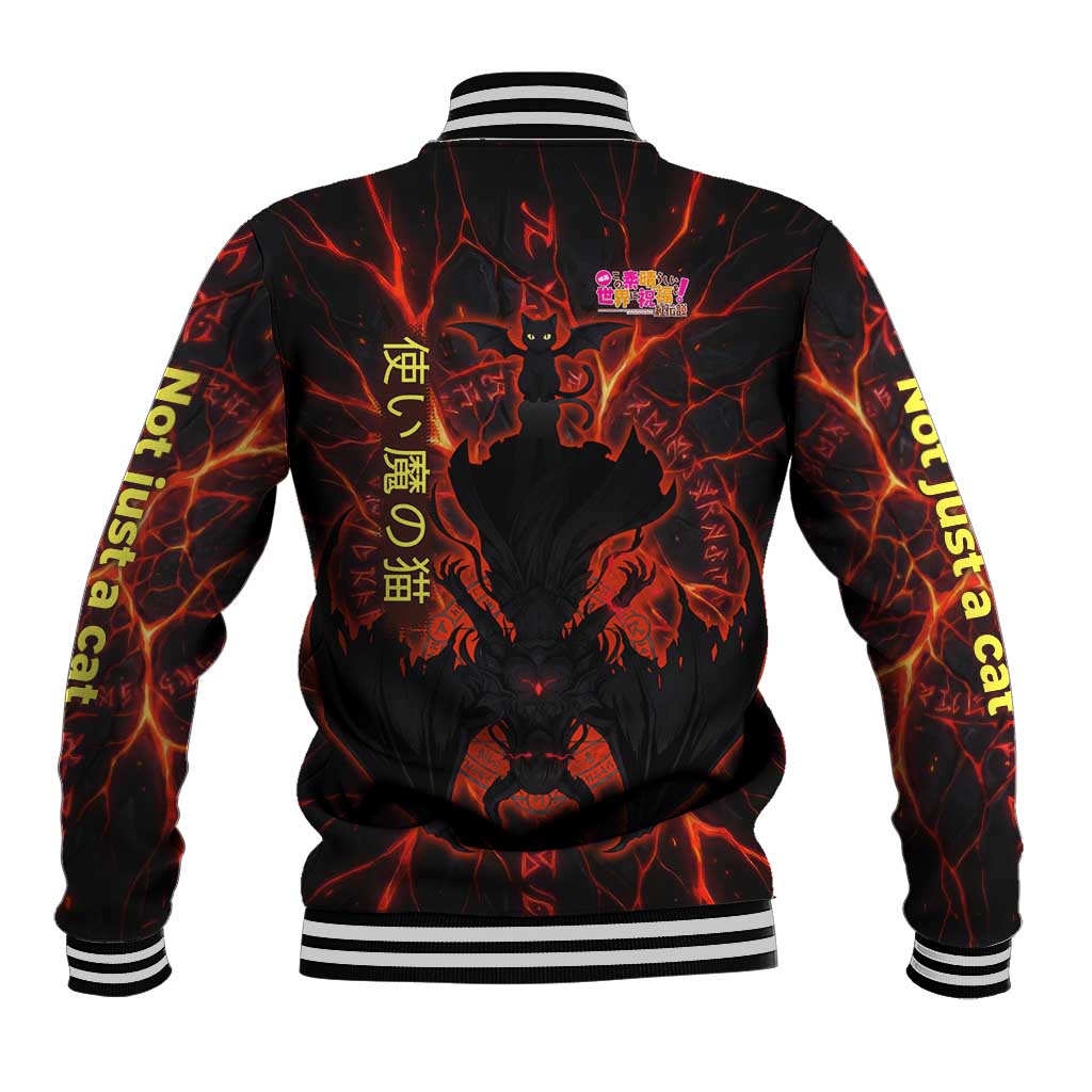 Chomosuke Demon Familiar Baseball Jacket Infernal Rune Flame Art Style
