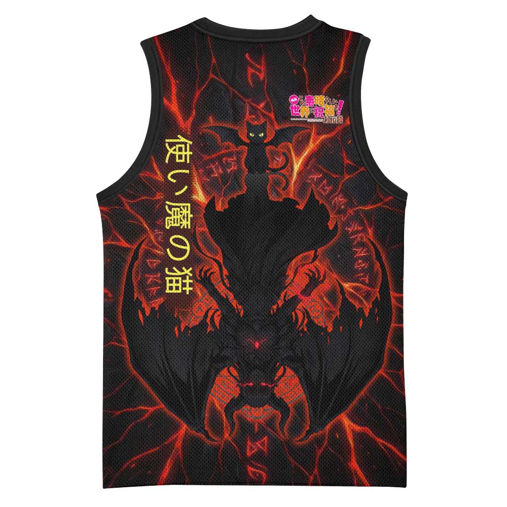 Chomosuke Demon Familiar Basketball Jersey Infernal Rune Flame Art Style