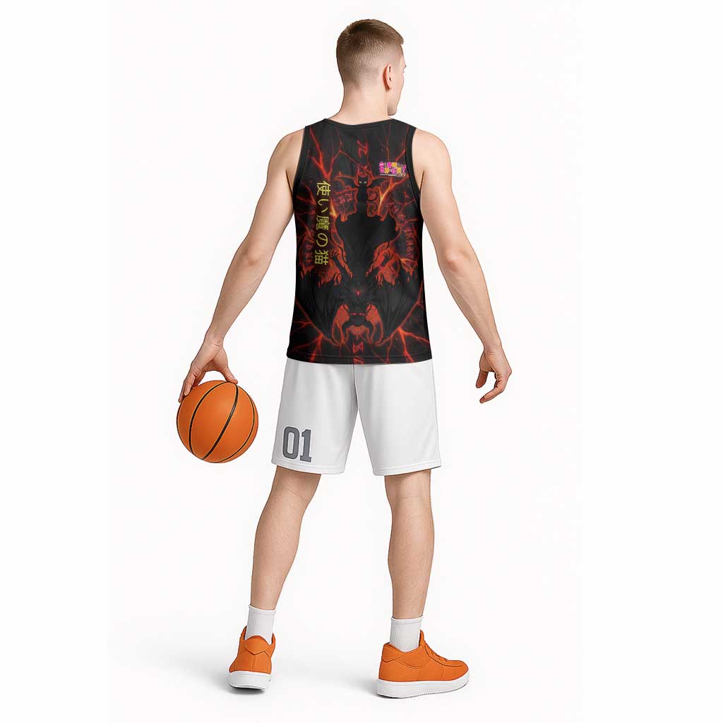 Chomosuke Demon Familiar Basketball Jersey Infernal Rune Flame Art Style
