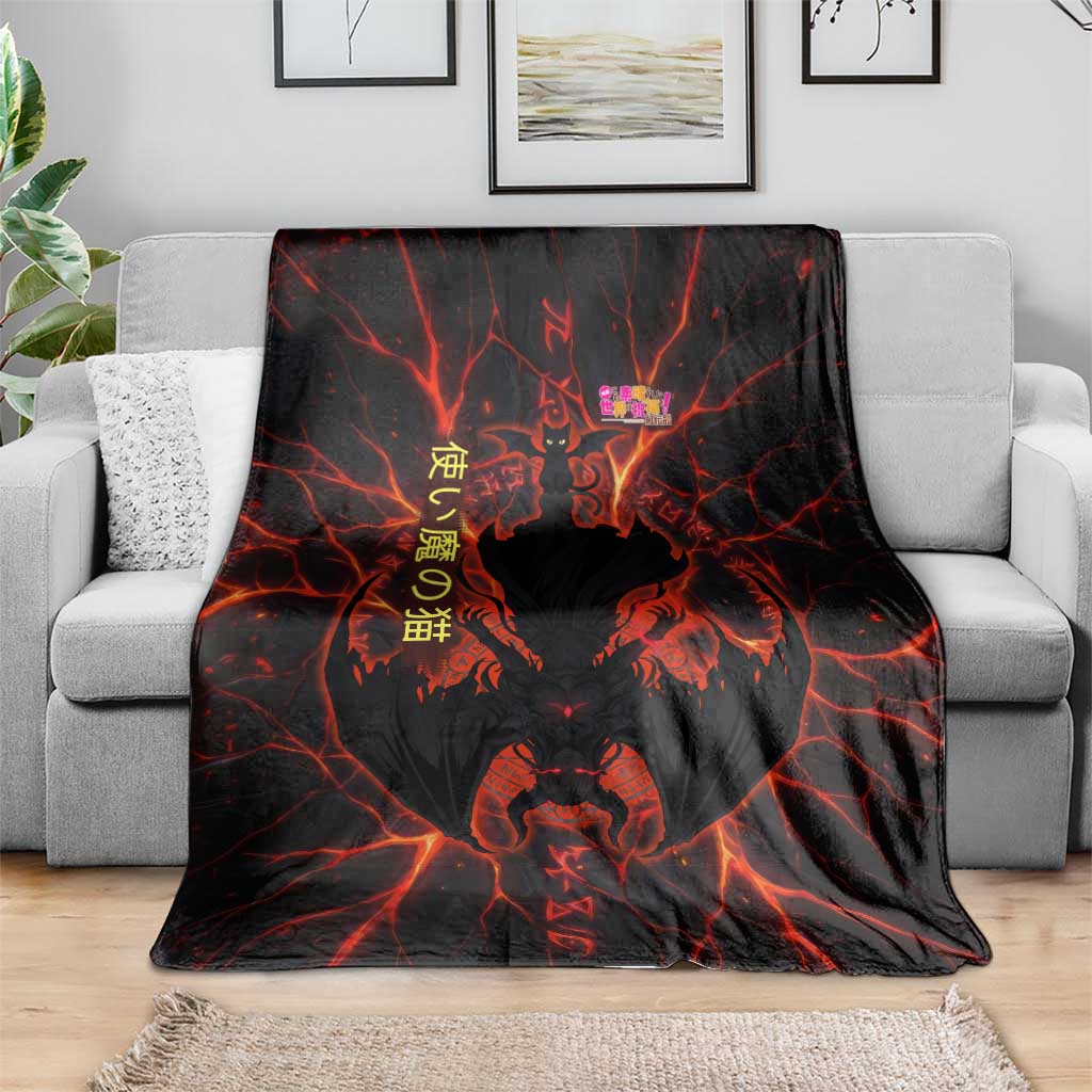 Chomosuke Demon Familiar Blanket Infernal Rune Flame Art Style