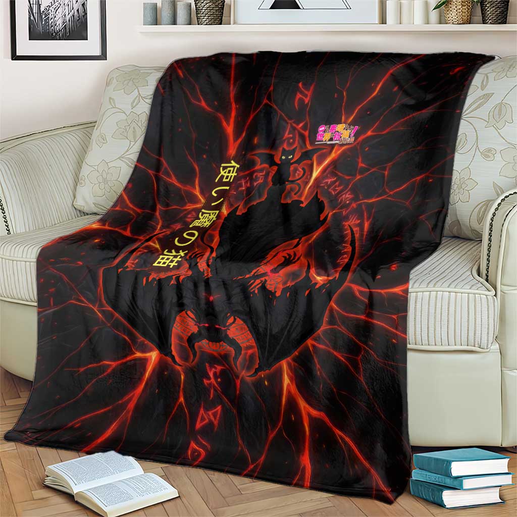 Chomosuke Demon Familiar Blanket Infernal Rune Flame Art Style