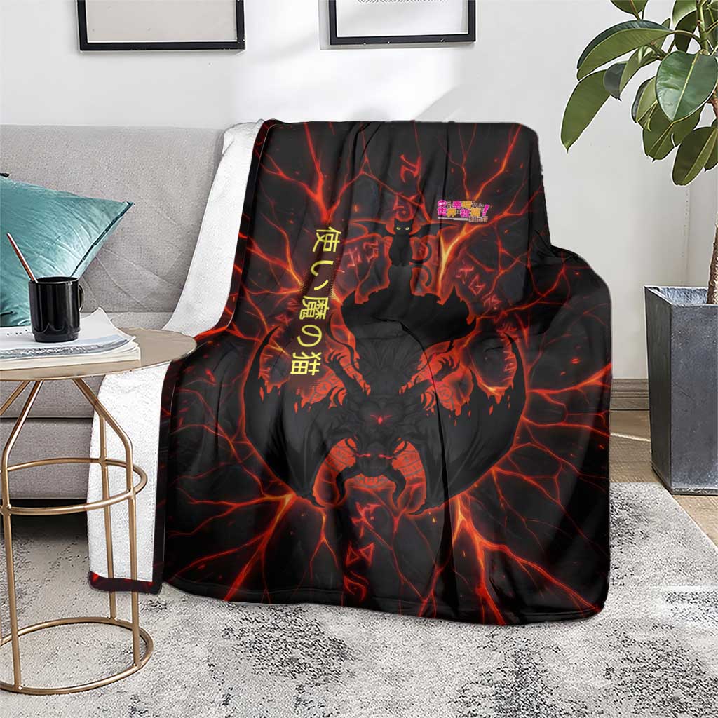 Chomosuke Demon Familiar Blanket Infernal Rune Flame Art Style