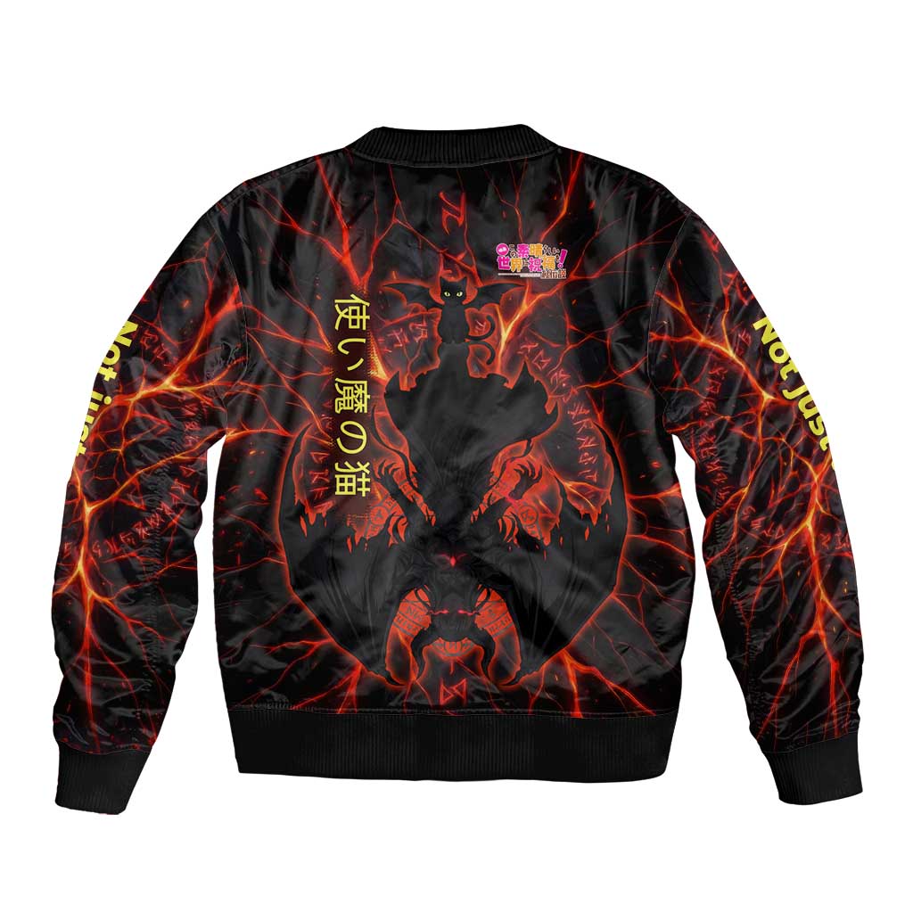 Chomosuke Demon Familiar Bomber Jacket Infernal Rune Flame Art Style