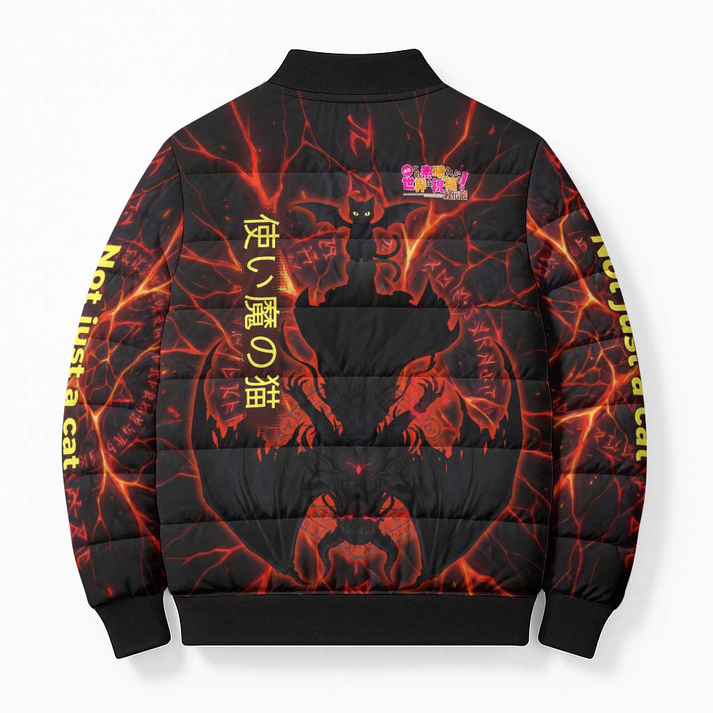 Chomosuke Demon Familiar Bomber Puffer Jacket Infernal Rune Flame Art Style