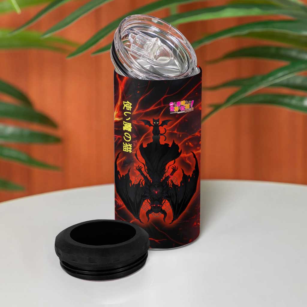 Chomosuke Demon Familiar 4 in 1 Can Cooler Tumbler Infernal Rune Flame Art Style