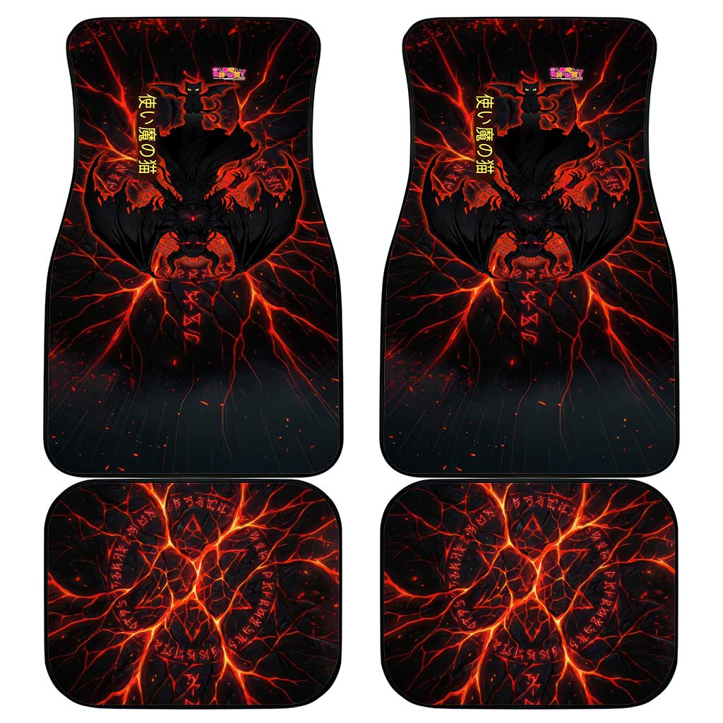 Chomosuke Demon Familiar Car Mats Infernal Rune Flame Art Style