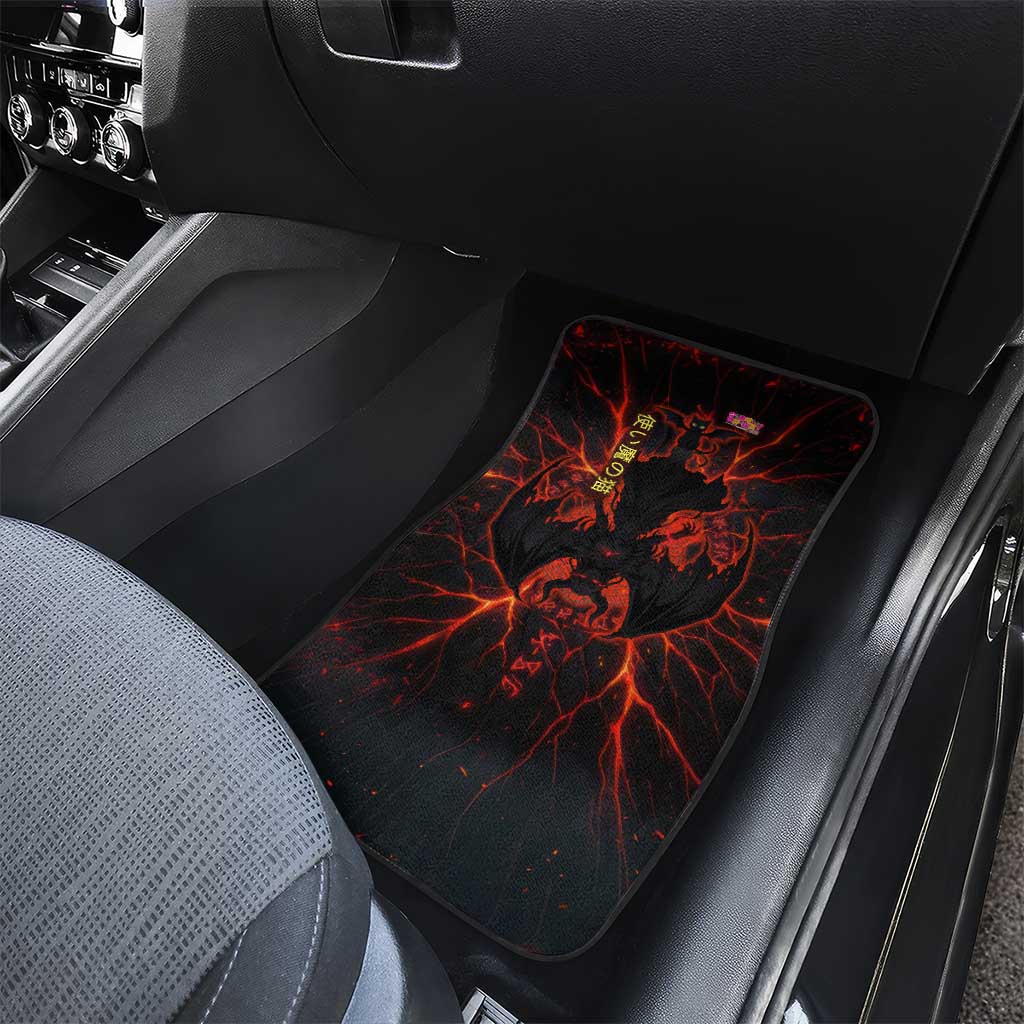 Chomosuke Demon Familiar Car Mats Infernal Rune Flame Art Style