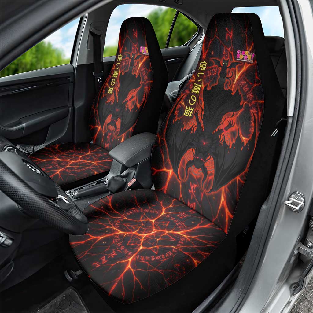 Chomosuke Demon Familiar Car Seat Cover Infernal Rune Flame Art Style