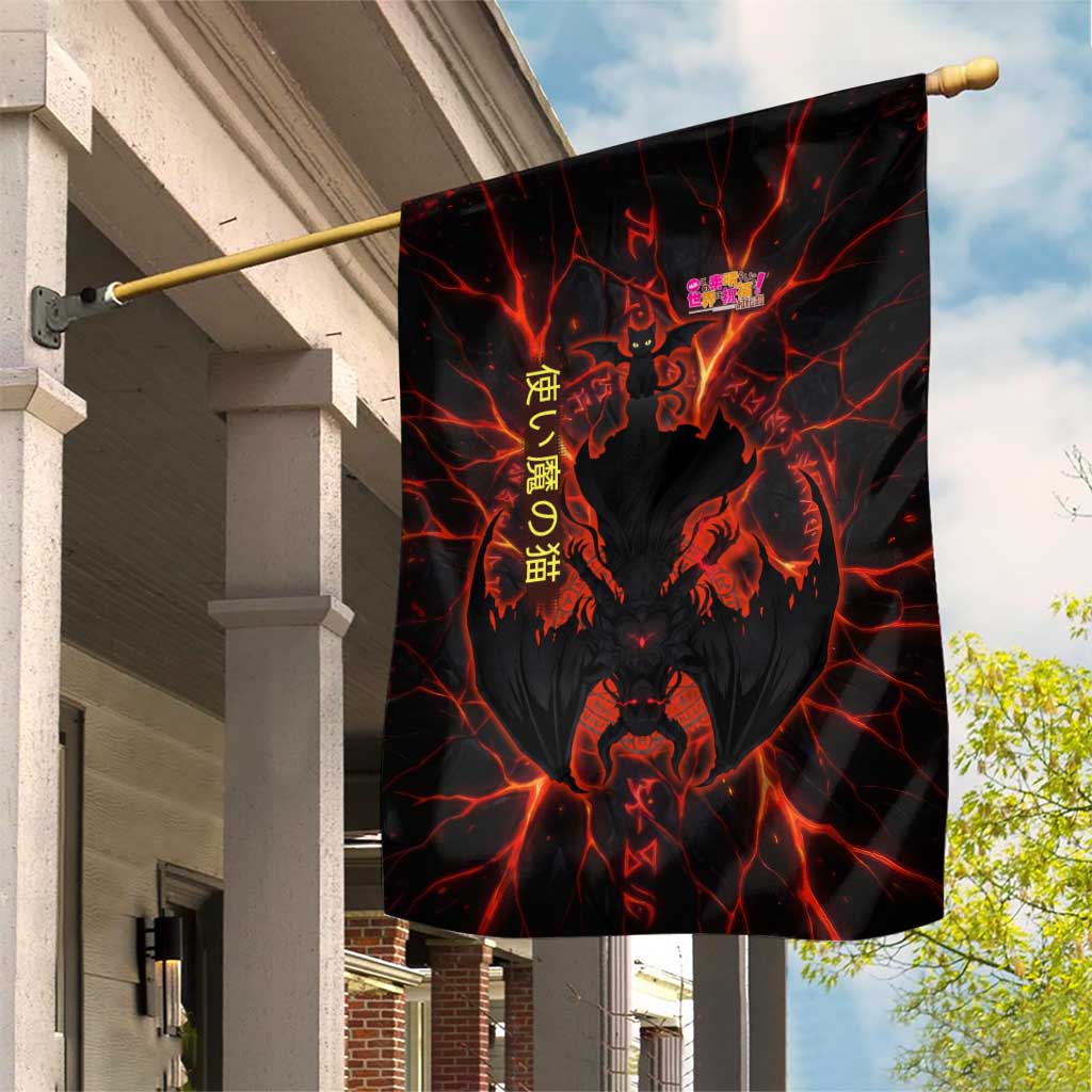 Chomosuke Demon Familiar Garden Flag Infernal Rune Flame Art Style