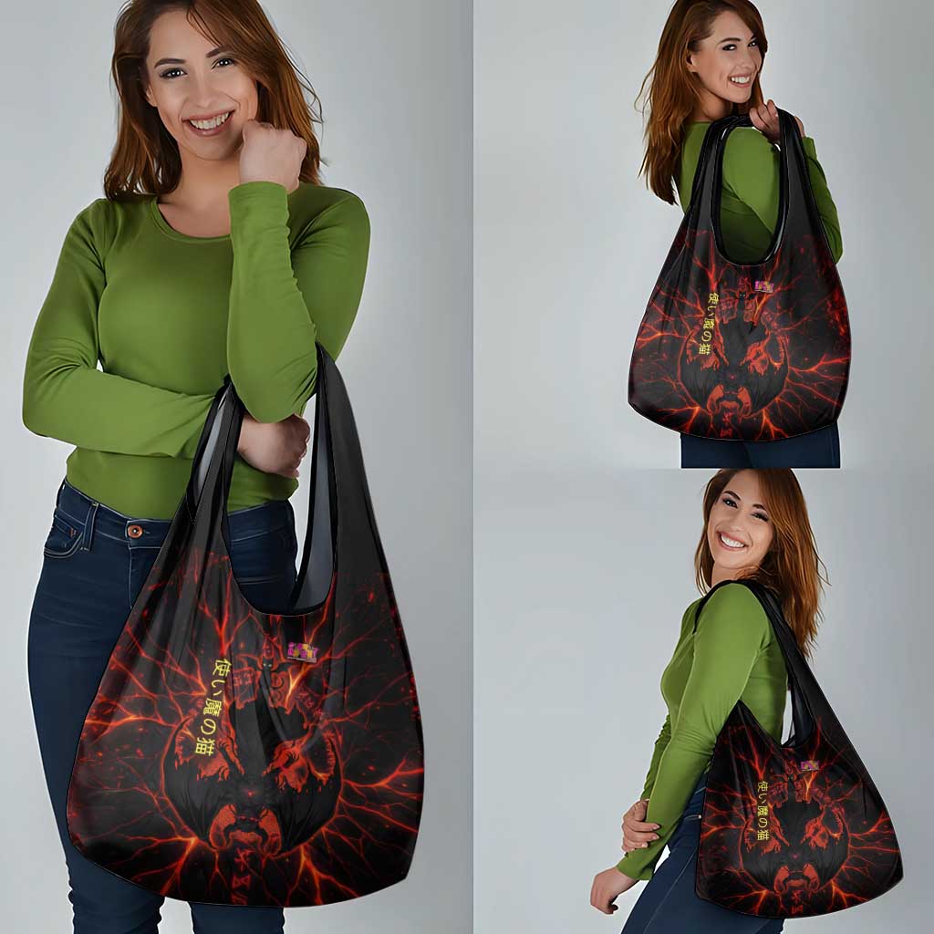 Chomosuke Demon Familiar Grocery Bag Infernal Rune Flame Art Style