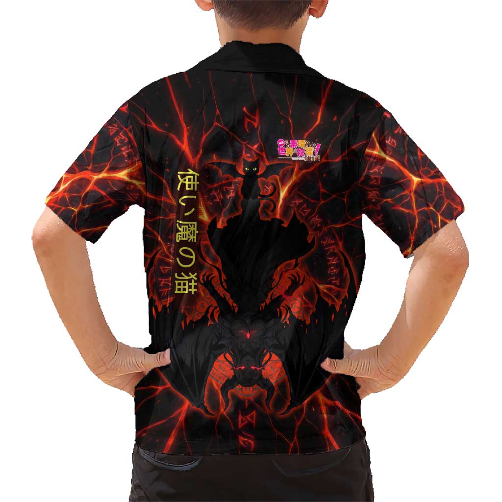 Chomosuke Demon Familiar Hawaiian Shirt Infernal Rune Flame Art Style