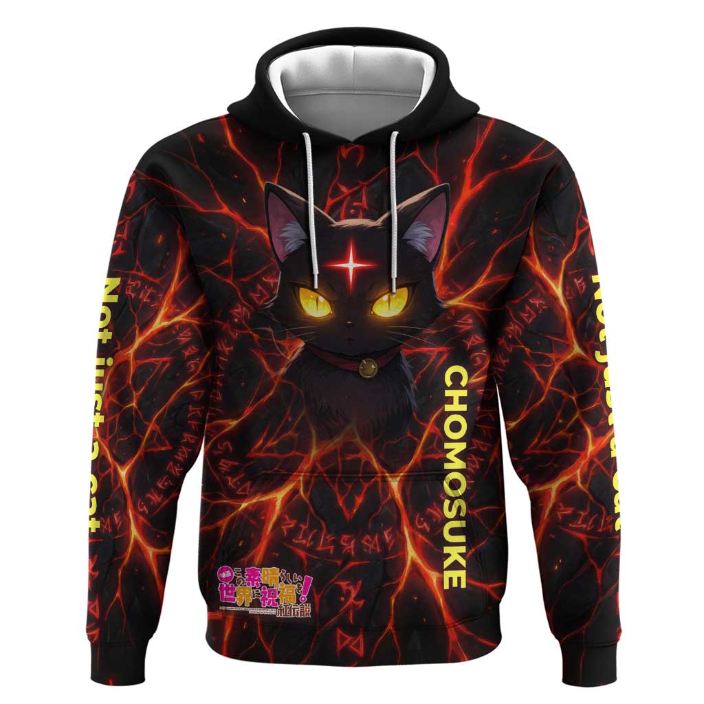 Chomosuke Demon Familiar Hoodie Infernal Rune Flame Art Style