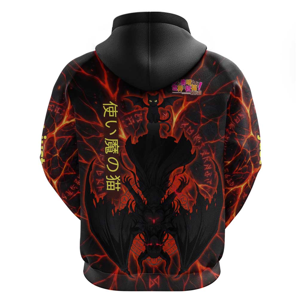 Chomosuke Demon Familiar Hoodie Infernal Rune Flame Art Style