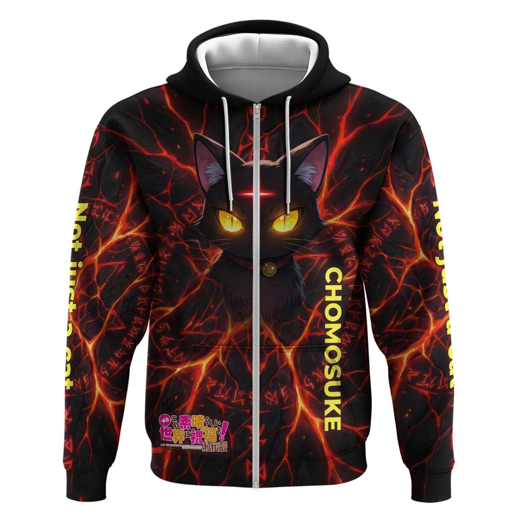 Chomosuke Demon Familiar Hoodie Infernal Rune Flame Art Style