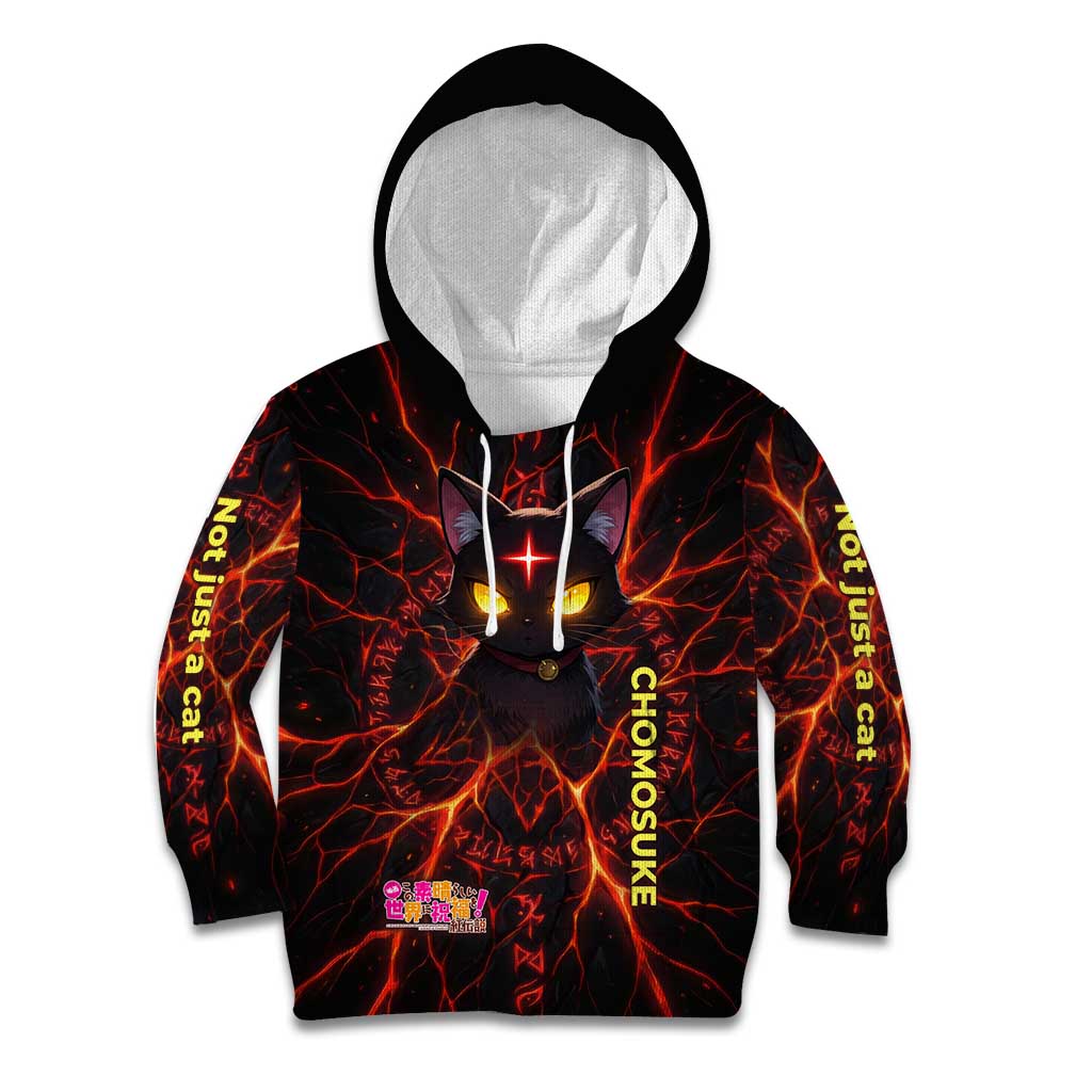 Chomosuke Demon Familiar Kid Hoodie Infernal Rune Flame Art Style