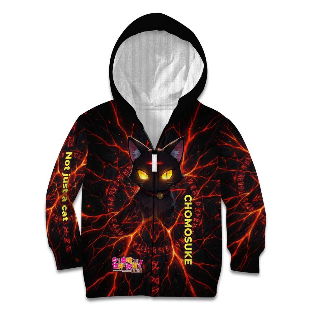 Chomosuke Demon Familiar Kid Hoodie Infernal Rune Flame Art Style
