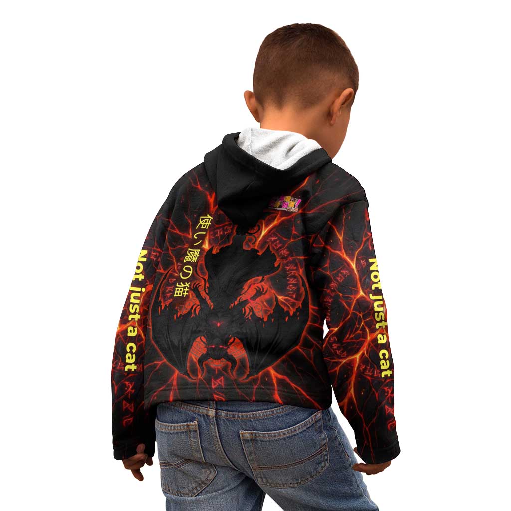 Chomosuke Demon Familiar Kid Hoodie Infernal Rune Flame Art Style