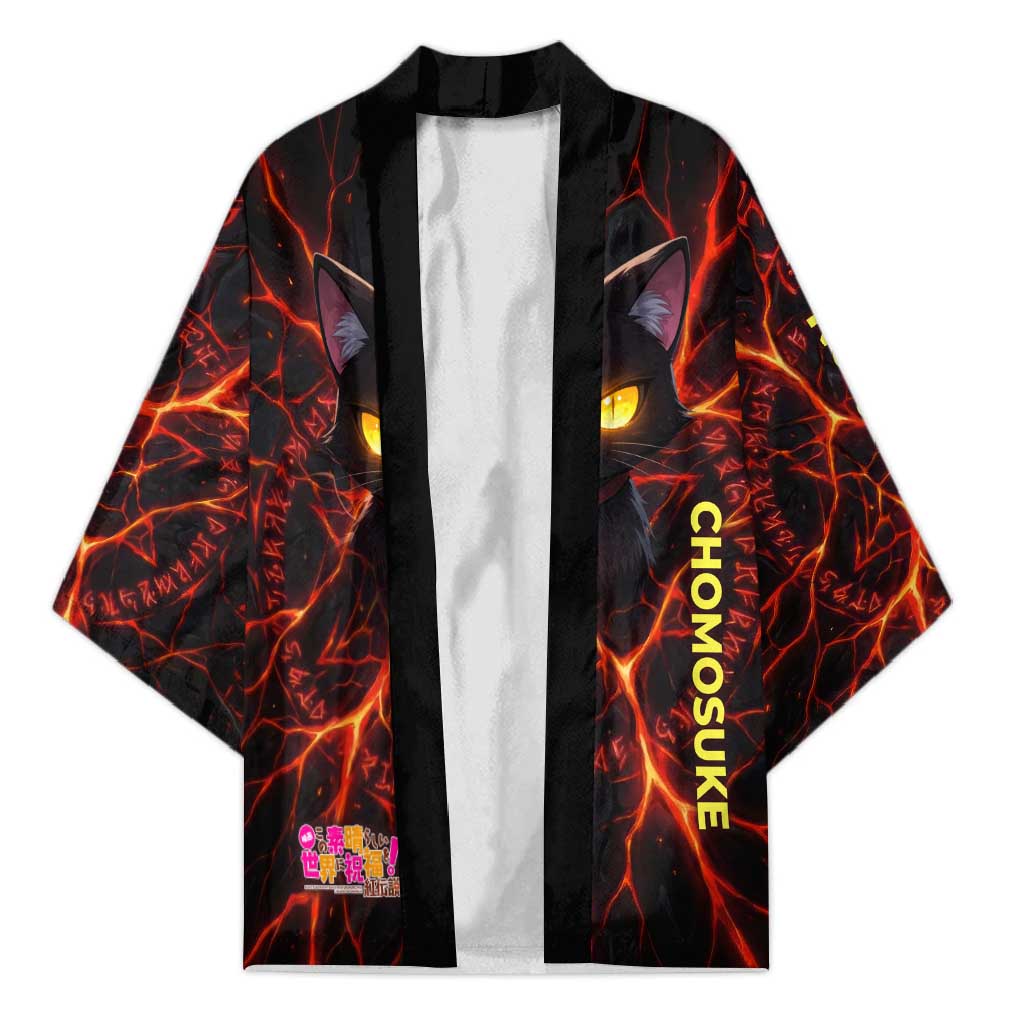 Chomosuke Demon Familiar Kimono Infernal Rune Flame Art Style