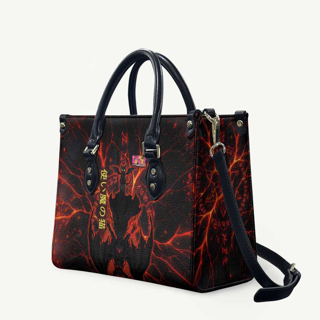 Chomosuke Demon Familiar Leather Bag Infernal Rune Flame Art Style