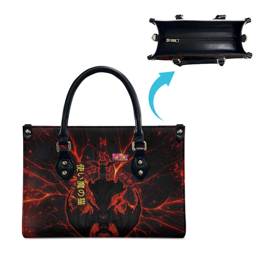 Chomosuke Demon Familiar Leather Bag Infernal Rune Flame Art Style