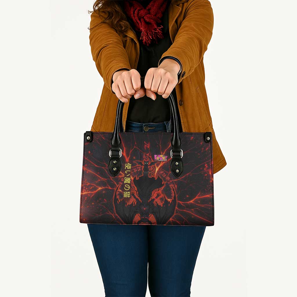 Chomosuke Demon Familiar Leather Bag Infernal Rune Flame Art Style