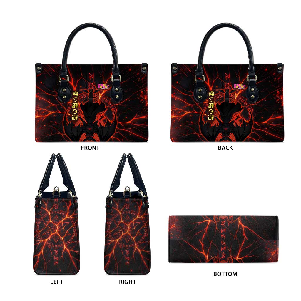 Chomosuke Demon Familiar Leather Bag Infernal Rune Flame Art Style