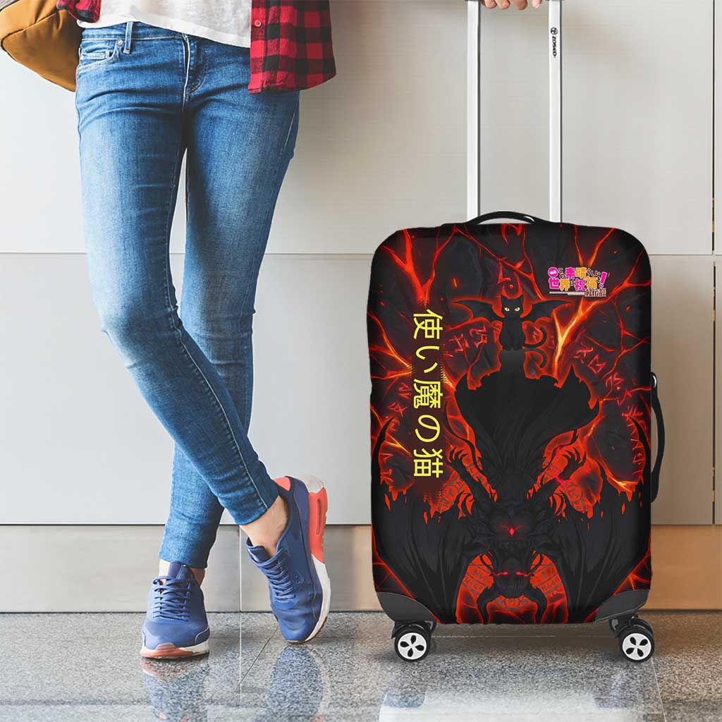 Chomosuke Demon Familiar Luggage Cover Infernal Rune Flame Art Style