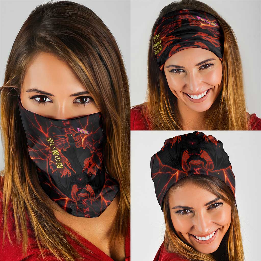 Chomosuke Demon Familiar Neck Gaiter Infernal Rune Flame Art Style